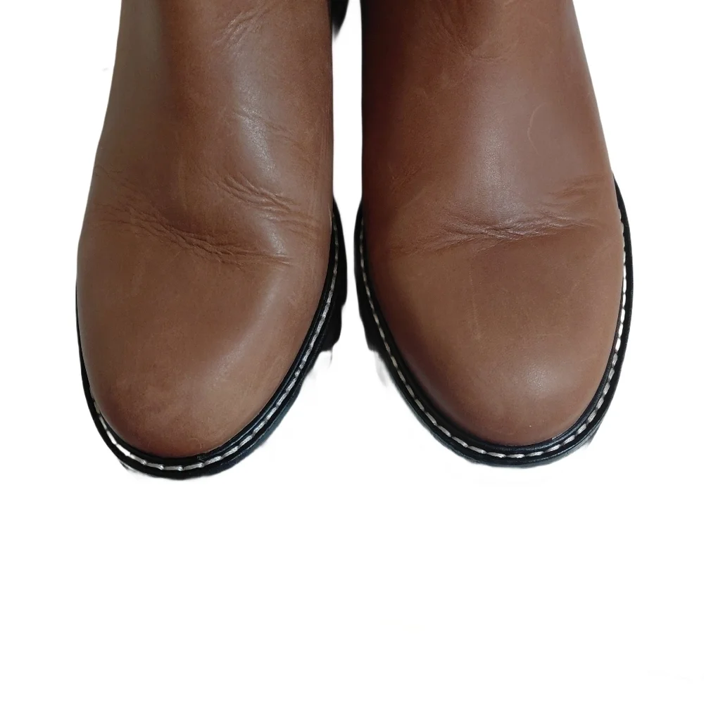 J. Crew Brown Combat Ankle Boots Women's Size 7.5 Booties
